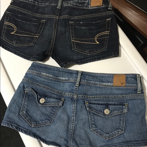 2 pair of American Eagle denim shorts Size 2 - Picture 2 of 6
